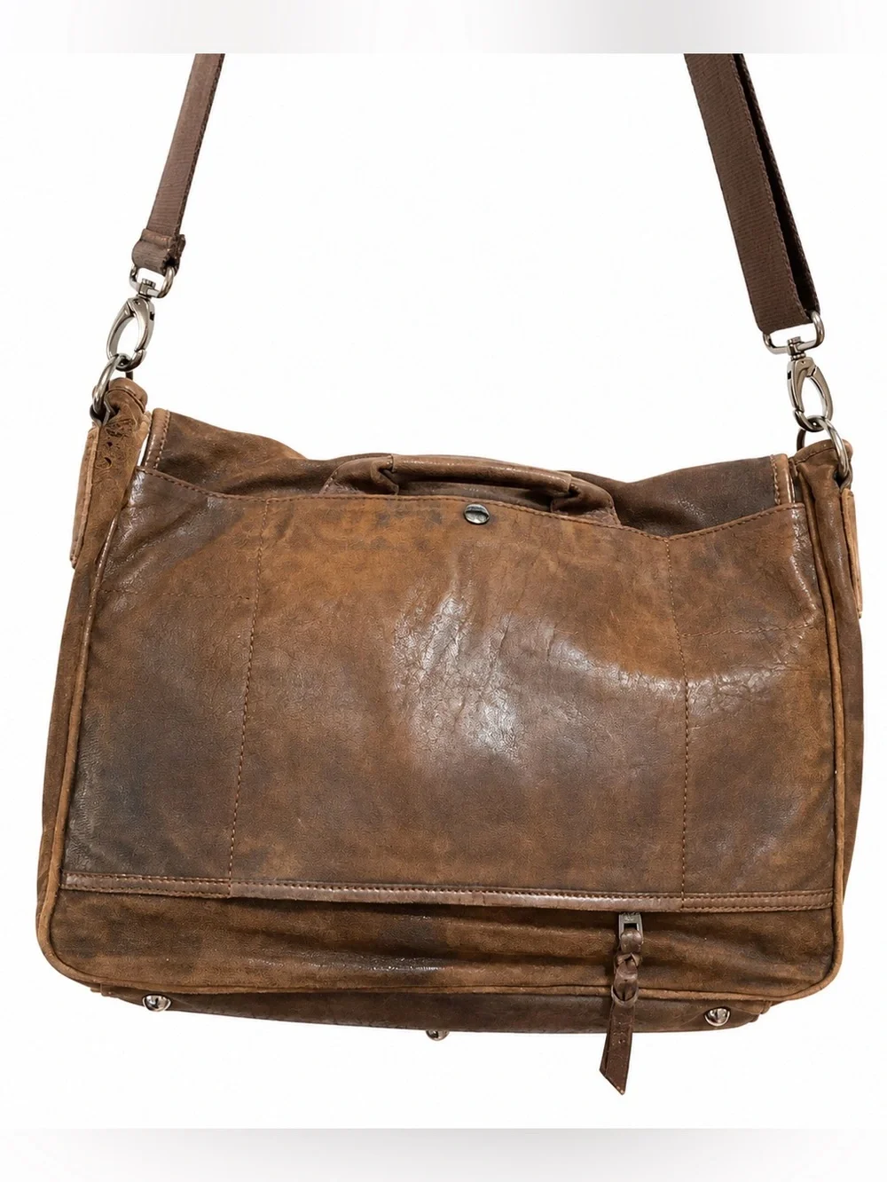 Andrew Marc Vintage brown Leather Laptop Brief Case